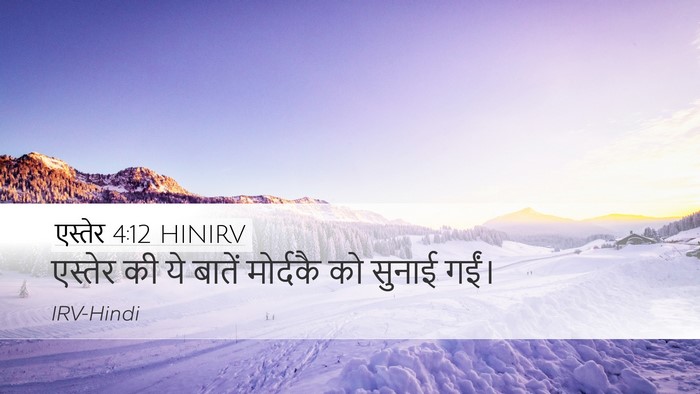 एस्तेर 4:12 HINIRV Desktop Wallpaper - एस्तेर की ये बातें - Desktop Bible Verse Wallpaper