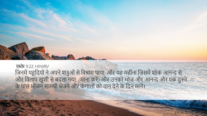 एस्तेर 9:22 HINIRV Bible Verse Image