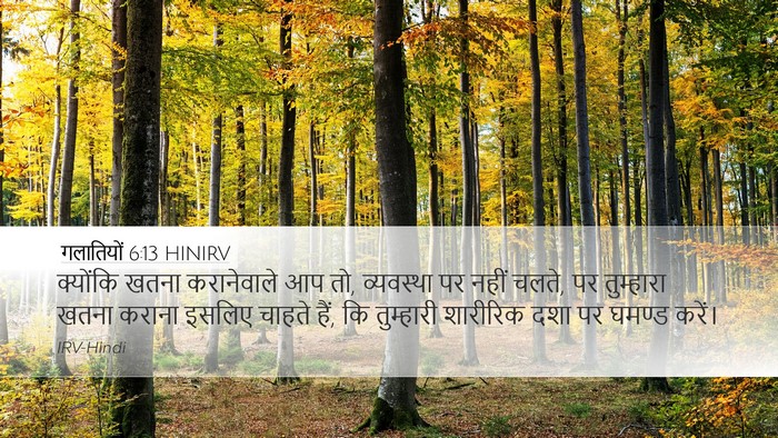 गलातियों 6:13 HINIRV Bible Verse Image