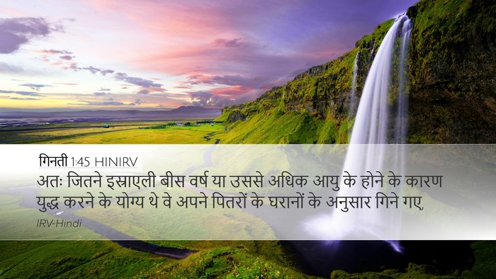 गिनती 1:45 HINIRV Desktop Wallpaper - अतः जितने - Desktop Bible Verse Wallpaper