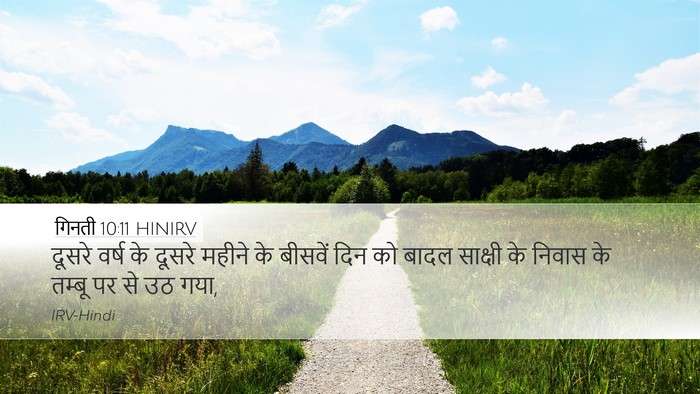 गिनती 10:11 HINIRV Bible Verse Image