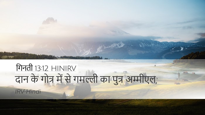गिनती 13:12 HINIRV Desktop Wallpaper - दान के गोत्र में से - Desktop Bible Verse Wallpaper