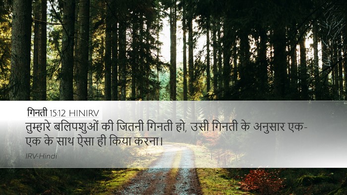 गिनती 15:12 HINIRV Desktop Wallpaper - तुम्हारे बलिपशुओं - Desktop Bible Verse Wallpaper