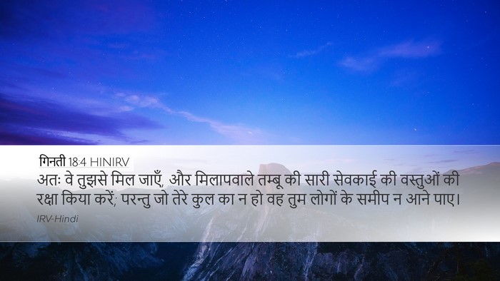 गिनती 18:4 HINIRV Bible Verse Image