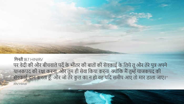 गिनती 18:7 HINIRV Bible Verse Image