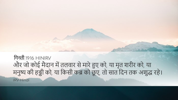 गिनती 19:16 HINIRV Bible Verse Image