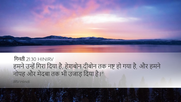 गिनती 21:30 HINIRV Desktop Wallpaper - हमने उन्हें गिरा - Desktop Bible Verse Wallpaper