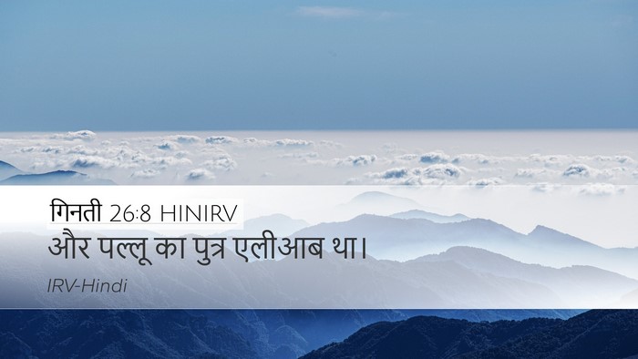 गिनती 26:8 HINIRV Desktop Wallpaper - और पल्लू का पुत्र - Desktop Bible Verse Wallpaper