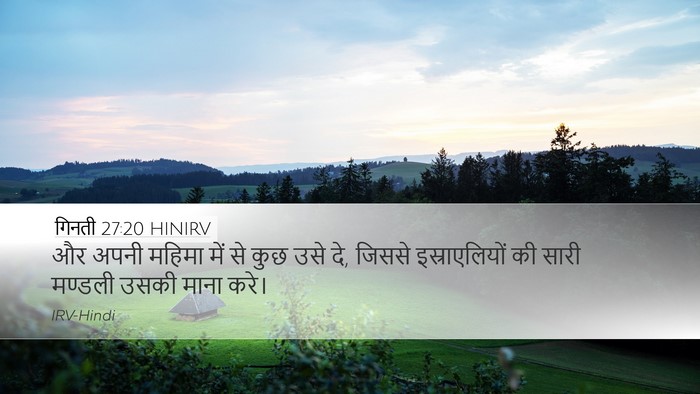 गिनती 27:20 HINIRV Desktop Wallpaper - और अपनी महिमा में - Desktop Bible Verse Wallpaper