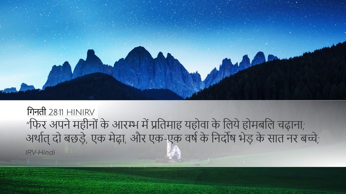 गिनती 28:11 HINIRV Bible Verse Image