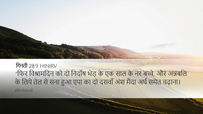 गिनती 28:9 HINIRV Bible Verse Image