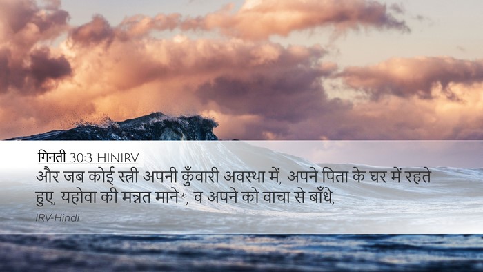 गिनती 30:3 HINIRV Desktop Wallpaper - और जब कोई स्त्री - Desktop Bible Verse Wallpaper