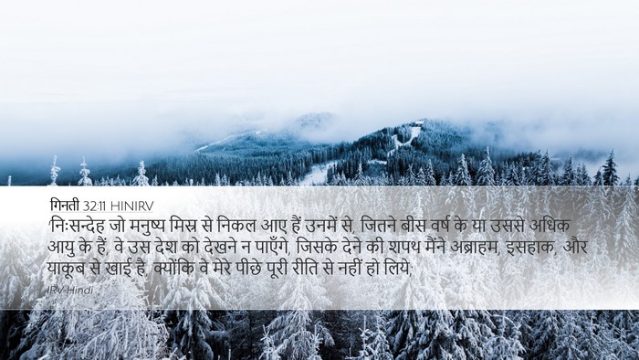 गिनती 32:11 HINIRV Desktop Wallpaper - 'निःसन्देह जो - Desktop Bible Verse Wallpaper
