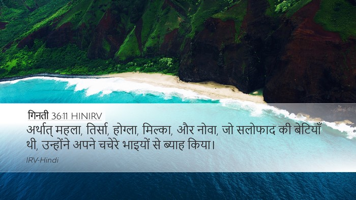 गिनती 36:11 HINIRV Desktop Wallpaper - अर्थात् महला, - Desktop Bible Verse Wallpaper