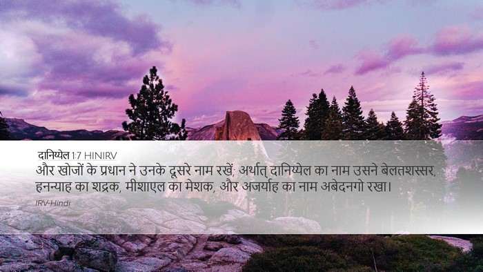 दानिय्येल 1:7 HINIRV Desktop Wallpaper - और खोजों के प्रधान - Desktop Bible Verse Wallpaper