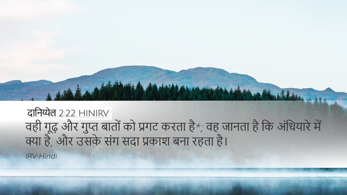 दानिय्येल 2:22 HINIRV Bible Verse Image