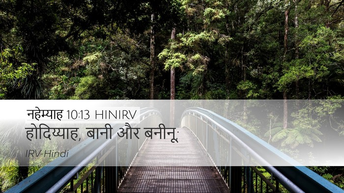 नहेम्याह 10:13 HINIRV Desktop Wallpaper - होदिय्याह, बानी और - Desktop Bible Verse Wallpaper