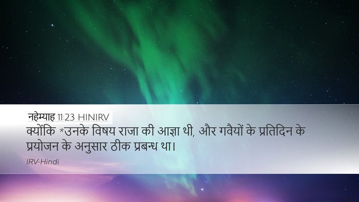नहेम्याह 11:23 HINIRV Bible Verse Image