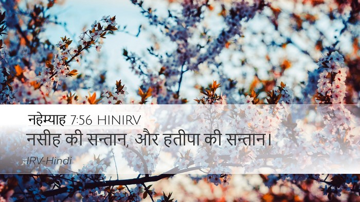 नहेम्याह 7:56 HINIRV Desktop Wallpaper - नसीह की सन्तान, और - Desktop Bible Verse Wallpaper