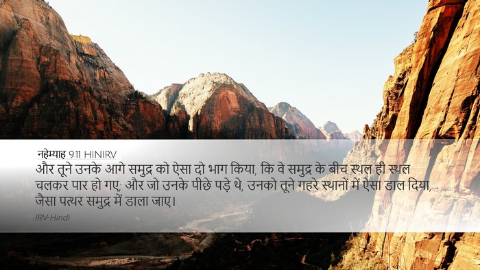 नहेम्याह 9:11 HINIRV Bible Verse Image