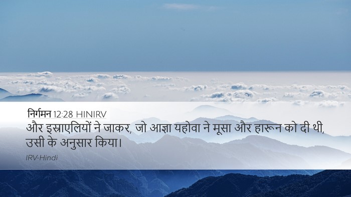 निर्गमन 12:28 HINIRV Bible Verse Image