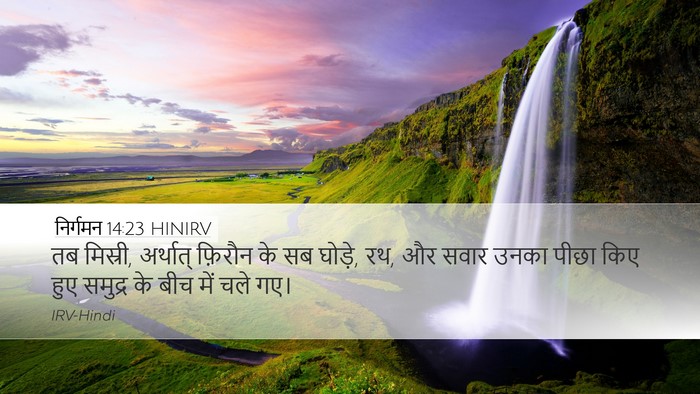 निर्गमन 14:23 HINIRV Bible Verse Image