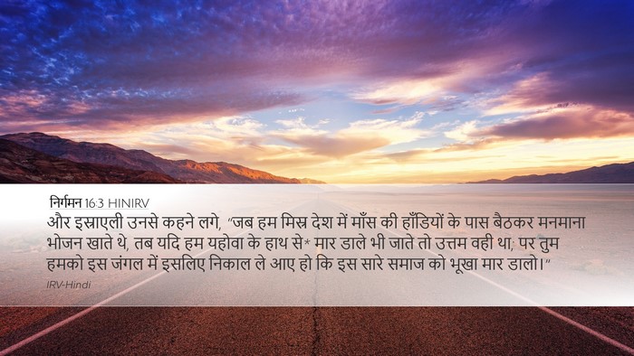 निर्गमन 16:3 HINIRV Bible Verse Image