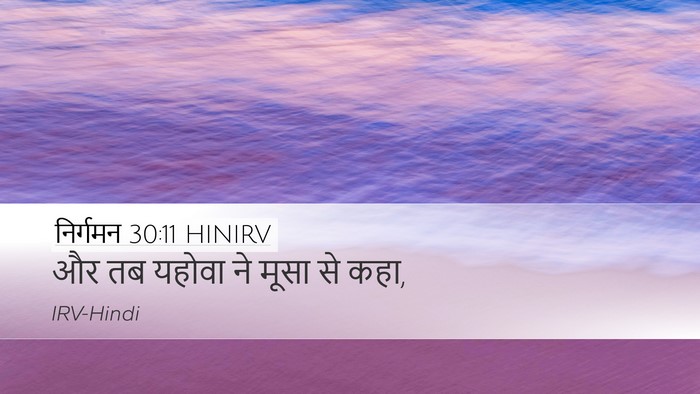 निर्गमन 30:11 HINIRV Bible Verse Image