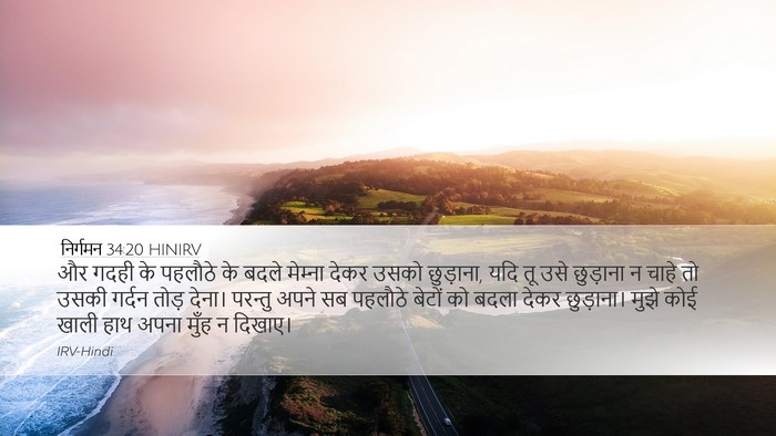 निर्गमन 34:20 HINIRV Bible Verse Image