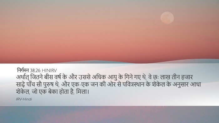 निर्गमन 38:26 HINIRV Bible Verse Image