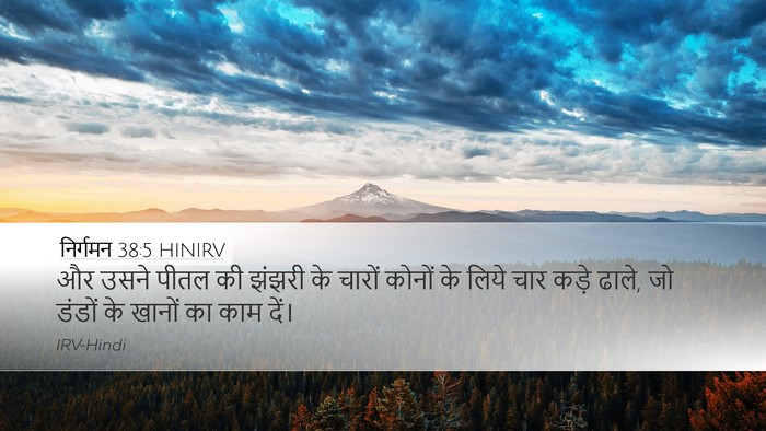 निर्गमन 38:5 HINIRV Desktop Wallpaper - और उसने पीतल की - Desktop Bible Verse Wallpaper