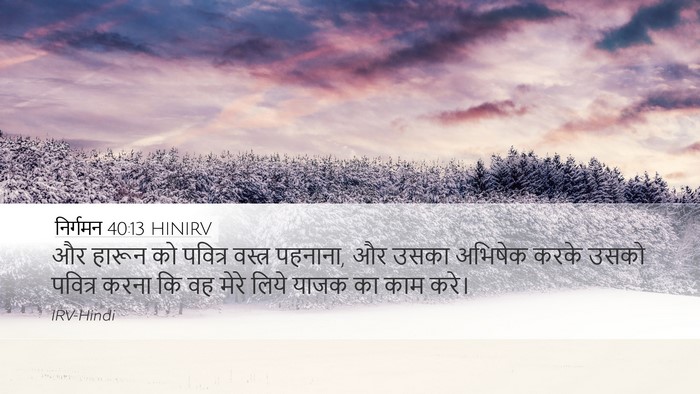 निर्गमन 40:13 HINIRV Bible Verse Image