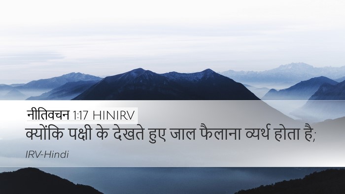नीतिवचन 1:17 HINIRV Bible Verse Image