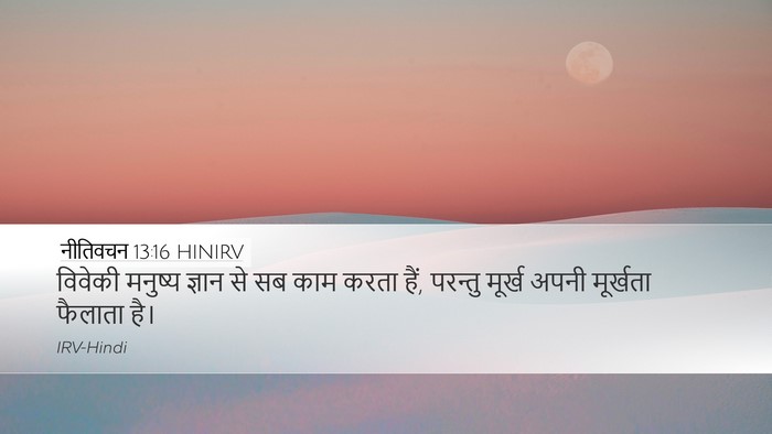 नीतिवचन 13:16 HINIRV Bible Verse Image