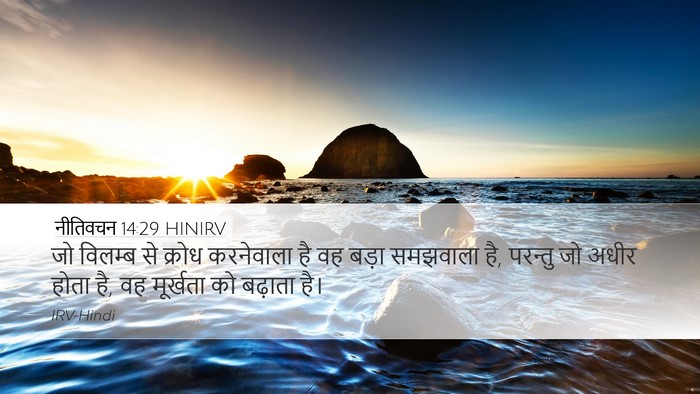 नीतिवचन 14:29 HINIRV Bible Verse Image