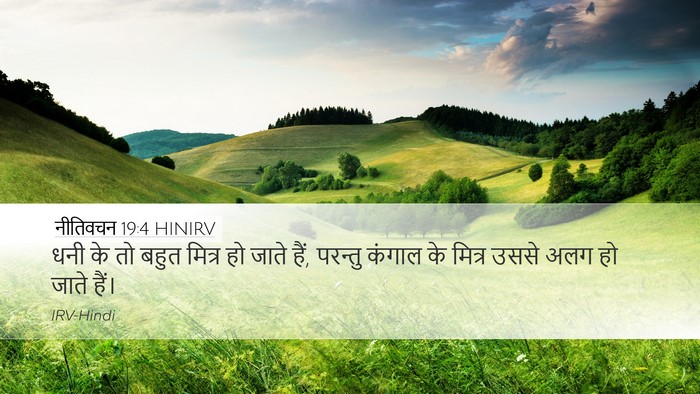 नीतिवचन 19:4 HINIRV Desktop Wallpaper - धनी के तो बहुत - Desktop Bible Verse Wallpaper