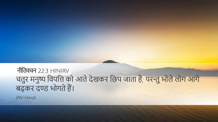 नीतिवचन 22:3 HINIRV Bible Verse Image
