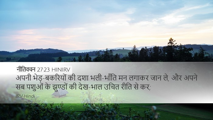 नीतिवचन 27:23 HINIRV Bible Verse Image