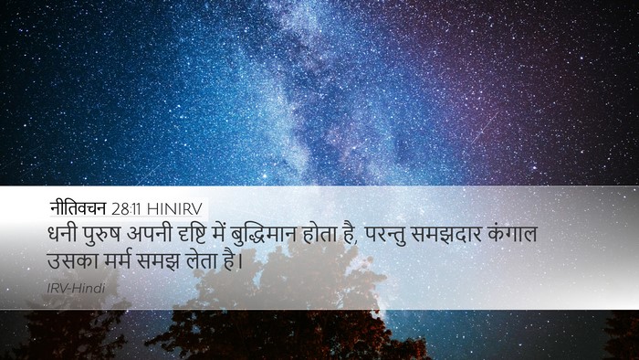 नीतिवचन 28:11 HINIRV Bible Verse Image