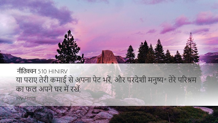 नीतिवचन 5:10 HINIRV Desktop Wallpaper - या पराए तेरी कमाई - Desktop Bible Verse Wallpaper