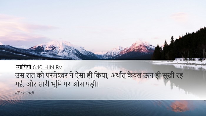 न्यायियों 6:40 HINIRV Desktop Wallpaper - उस रात को - Desktop Bible Verse Wallpaper