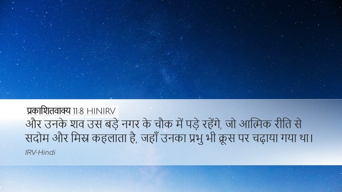 प्रकाशितवाक्य 11:8 HINIRV Bible Verse Image