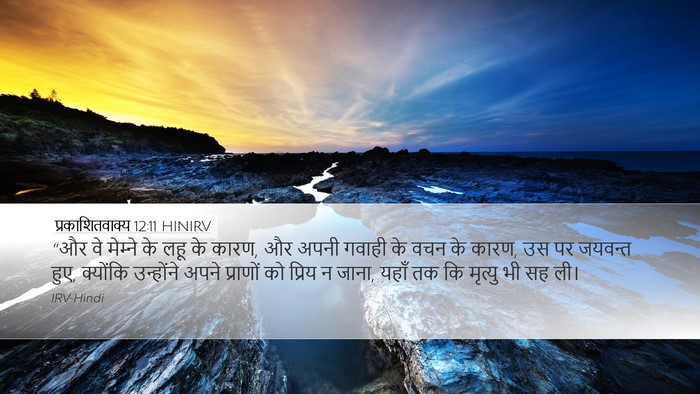 प्रकाशितवाक्य 12:11 HINIRV Bible Verse Image