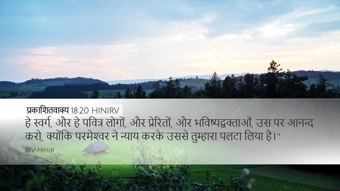 प्रकाशितवाक्य 18:20 HINIRV Bible Verse Image