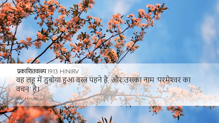 प्रकाशितवाक्य 19:13 HINIRV Bible Verse Image