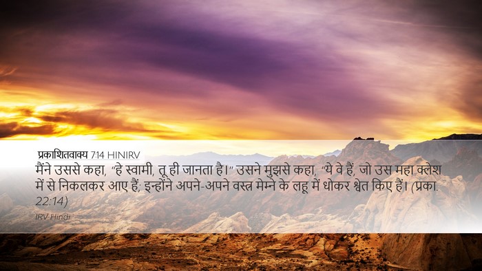 प्रकाशितवाक्य 7:14 HINIRV Bible Verse Image