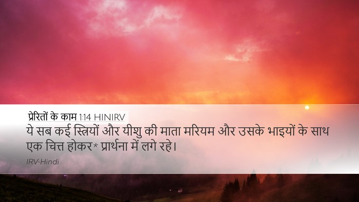 प्रेरितों के काम 1:14 HINIRV Bible Verse Image