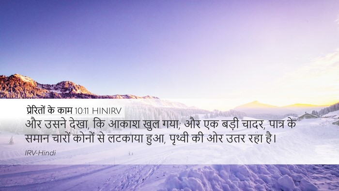 प्रेरितों के काम 10:11 HINIRV Bible Verse Image