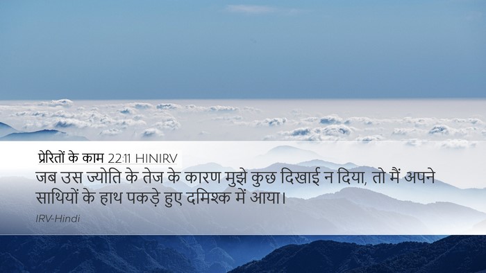 प्रेरितों के काम 22:11 HINIRV Bible Verse Image