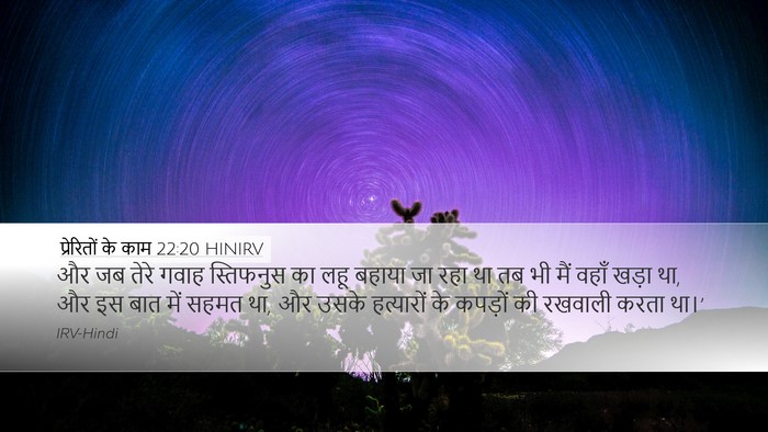 प्रेरितों के काम 22:20 HINIRV Bible Verse Image